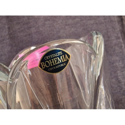 96 - Bohemia Crystal Vase, Crystal Decanter and Crystal Ice Bucket, (3)