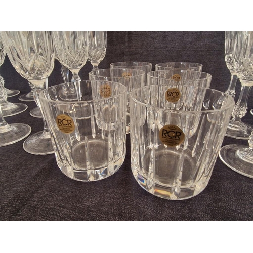 97 - Large Collection of 28 x Crystal Glasses, Incl. 3 x Sets of 6 and 2 x Sets of 5, (see multiple catal... 