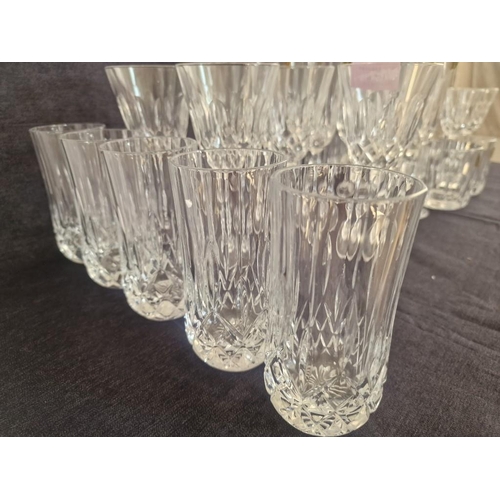 97 - Large Collection of 28 x Crystal Glasses, Incl. 3 x Sets of 6 and 2 x Sets of 5, (see multiple catal... 