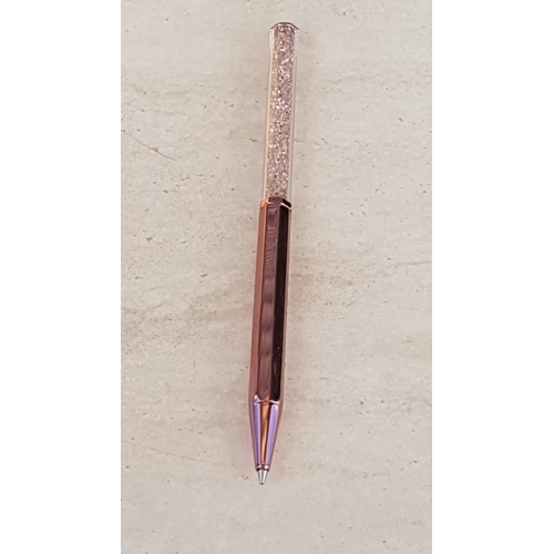 Crystalline ballpoint pen, Rose gold tone, Rose gold-tone plated