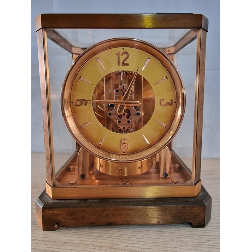 67 - Vintage Jaeger LeCoultre Atmos Clock, Circa 1950's, Serial Number 68426, Brass and 4-Glass Case with... 