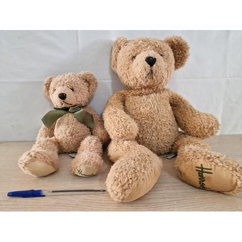 70 - 2 x Harrods (Knightsbridge) Cuddly Bears / Soft Toys, (Approx. H: 34 and 50cm), (2)