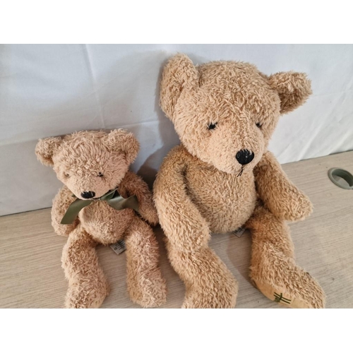 70 - 2 x Harrods (Knightsbridge) Cuddly Bears / Soft Toys, (Approx. H: 34 and 50cm), (2)