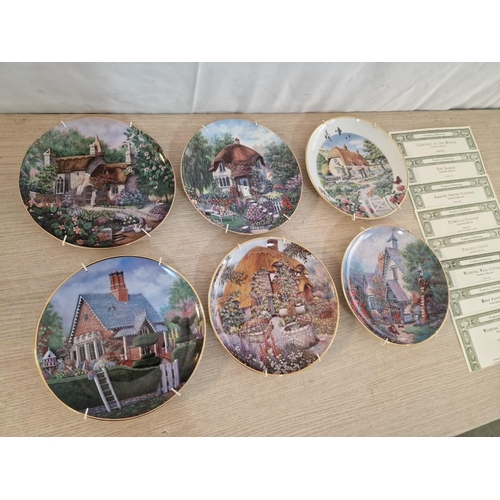 87 - Collection of 6 x Limited Edition Franklin Mint Wall Plates with Artwork by Peter Barrett, Hand Numb... 