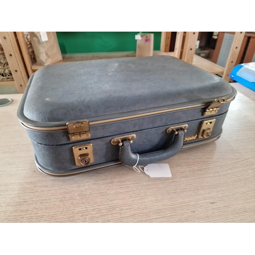 84 - Vintage Blue 'Airport' Suitcase