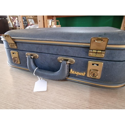 84 - Vintage Blue 'Airport' Suitcase