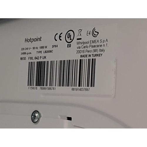 286 - Hotpoint 8kg Washing Machine A++ Class, Model; FML 842 P UK (Un-Tested)