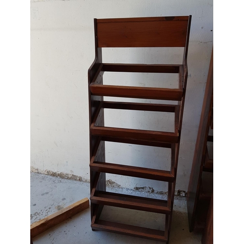 820 - Wooden Display with 5 - Shelfs Wine Rack (58.5 x 150 x 27cm)