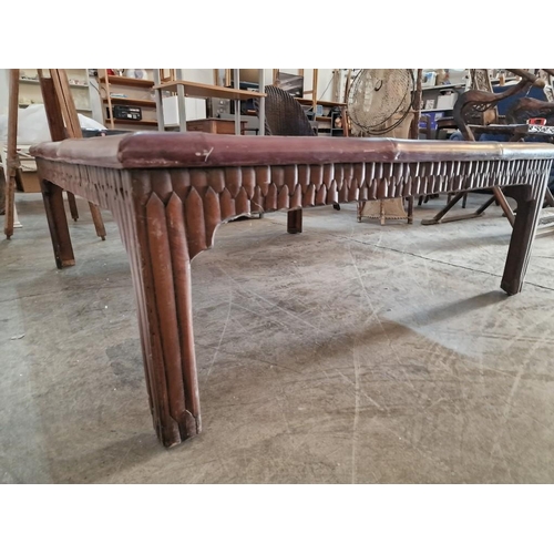 840 - Large Square Oriental Style Coffee Table, (Approx. 120 x 120 x 45cm)