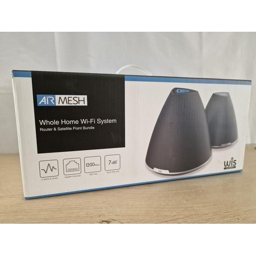 271 - WIS Networks 'Air Mesh' Whole Home Wi-Fi System; Router & Satellite Point Bundle.

** Stock Clearanc... 