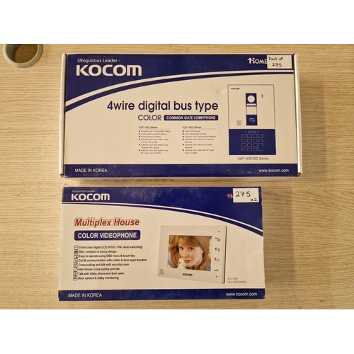 275 - KOCOM Common Gate Lobbyphone (4 Wire Digital Bus Type Colour), Together with Multiplex House Colour ... 