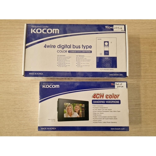 275A - KOCOM Common Gate Lobbyphone (4 Wire Digital Bus Type Colour), Together with 4CH Handsfree Colour Vi... 