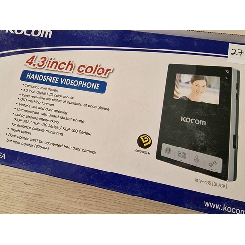 275B - KOCOM 4.3 Inch Colour Handsfree Videophone and Video Camera, (Models: KC-94 and KCV-436), (2)

** St... 