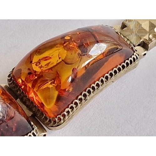 98 - Vintage Janka Baltic Amber Bracelet Watch, Manual Wind