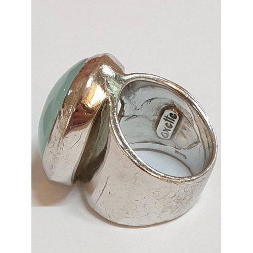 280 - 2 x .925 Silver Modern Ring, Size M/N and Size M/N