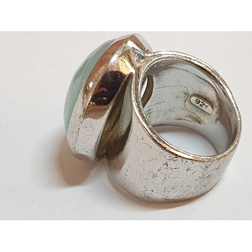 280 - 2 x .925 Silver Modern Ring, Size M/N and Size M/N