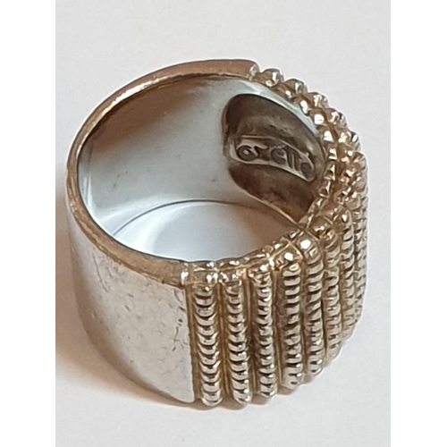 280 - 2 x .925 Silver Modern Ring, Size M/N and Size M/N