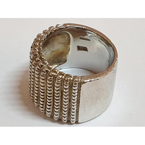 280 - 2 x .925 Silver Modern Ring, Size M/N and Size M/N