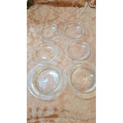 638 - Bohus Nybro Crustal Sweden Dish Design by Paul Isling Together with Glass Tableware (2 x Snack Dishe... 