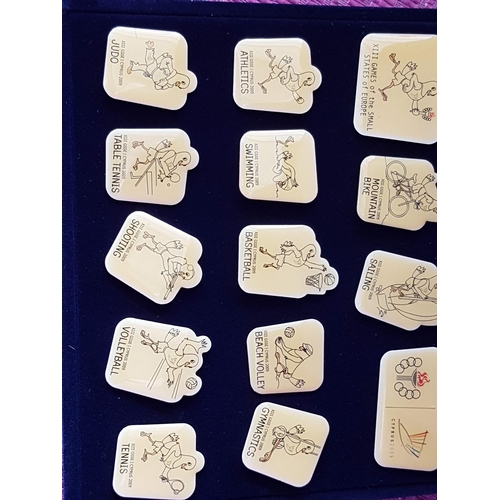 598 - XII Games of the Small States of Europe Cyprus 2009 - Pin Set in Case (Full Set of 14 x Pins - 12 x ... 