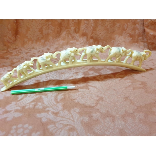 279 - Vintage Style Decorative Lucky 7 - Elephant Bridge Plastic (Approx. L:39cm)