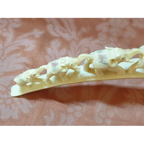 279 - Vintage Style Decorative Lucky 7 - Elephant Bridge Plastic (Approx. L:39cm)