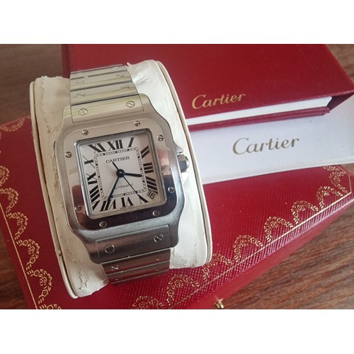 67A - Cartier Santos Galbée XL Stainless Steel Gent's Automatic Wrist Watch, (Ref: 2823), Circa 2013, with... 