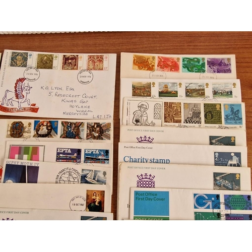 116 - Collection of Assorted First Day Covers and Stamps, Mostly English, Circa 1960's & 1970's