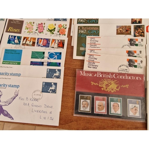 116 - Collection of Assorted First Day Covers and Stamps, Mostly English, Circa 1960's & 1970's