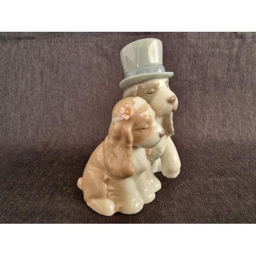 118 - Nao by Lladro Figurine of 2 x Puppies, (#1480)