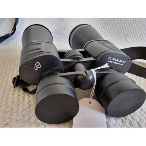 124 - Pair of 10-30 x 60 Zoom Binoculars in Case