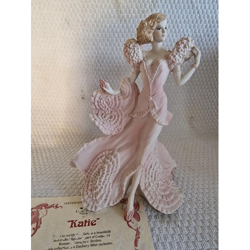 128 - Coalport Porcelain Lady Figurine, 'Katie' from the 'Romantic Voyages Collection', Limited Edition by... 