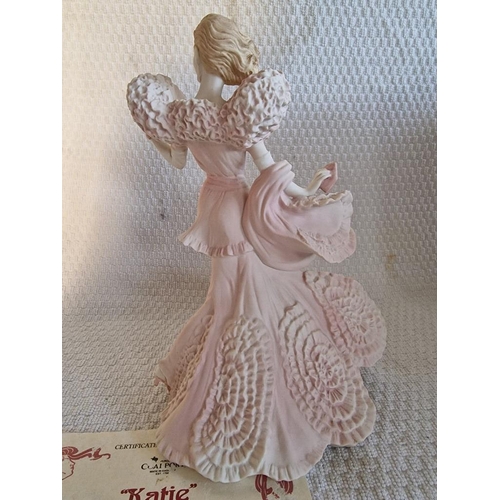 128 - Coalport Porcelain Lady Figurine, 'Katie' from the 'Romantic Voyages Collection', Limited Edition by... 