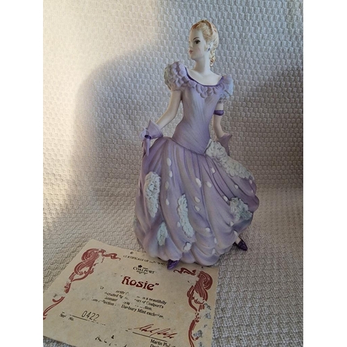 129 - Coalport Porcelain Lady Figurine, 'Rosie' from the 'Romantic Voyages Collection', Limited Edition by... 