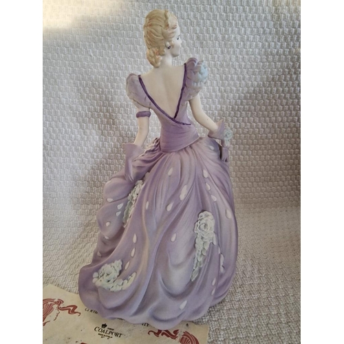 129 - Coalport Porcelain Lady Figurine, 'Rosie' from the 'Romantic Voyages Collection', Limited Edition by... 