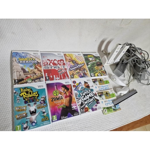 204 - Collection of Nintendo Wii Games (7), Wii Sports, Various Controllers & Cables, (see multiple photos... 