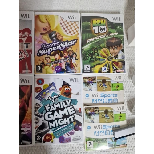 204 - Collection of Nintendo Wii Games (7), Wii Sports, Various Controllers & Cables, (see multiple photos... 