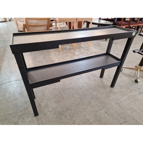 175 - Black Colour 2-Tier Console / Hall Table (Approx. 115 x 30 x 80cm)