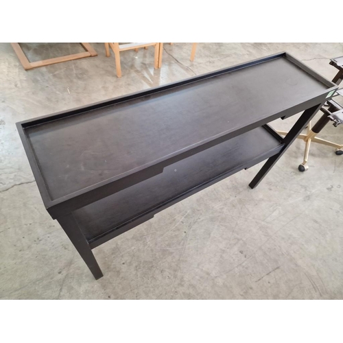 175 - Black Colour 2-Tier Console / Hall Table (Approx. 115 x 30 x 80cm)