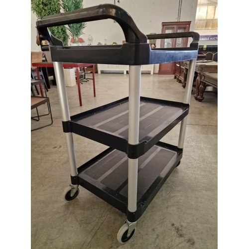 178 - 'Rubbermaid Commercial Products' Black Colour 3-Tier Trolley with Handles & Wheels, (Approx. 85 x 47... 