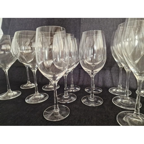 179 - Collection of Assorted Crystal Wine Glasses, 4 x Sets / Sizes, (18)