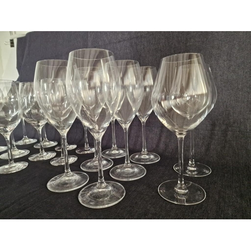 179 - Collection of Assorted Crystal Wine Glasses, 4 x Sets / Sizes, (18)