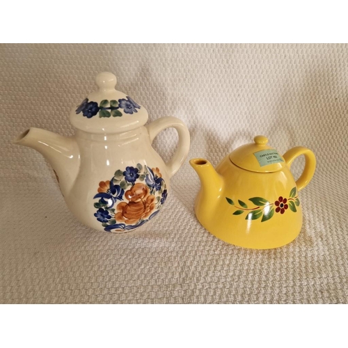 183 - 2 x Decorative Tea Pots; Hand Painted 'Wloclawek', Made in Poland and 'Christineholm' with Floral De... 