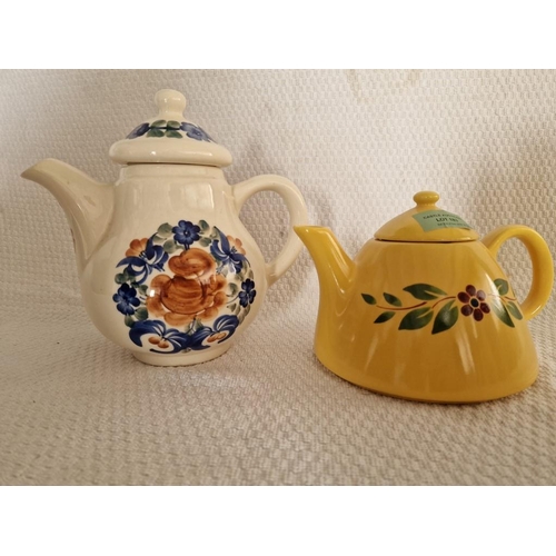 183 - 2 x Decorative Tea Pots; Hand Painted 'Wloclawek', Made in Poland and 'Christineholm' with Floral De... 