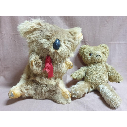 112 - Vintage Soft Toys Koala Bear and Teddy Bear Music Box (2pcs)