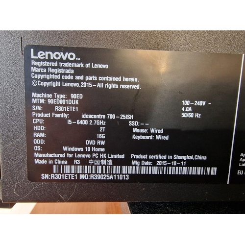 163 - Computer Lot; Lenovo Desktop (Model: 90ED) with HDD 2T, 16GB RAM, Windows 10, Intel Core i5, Togethe... 