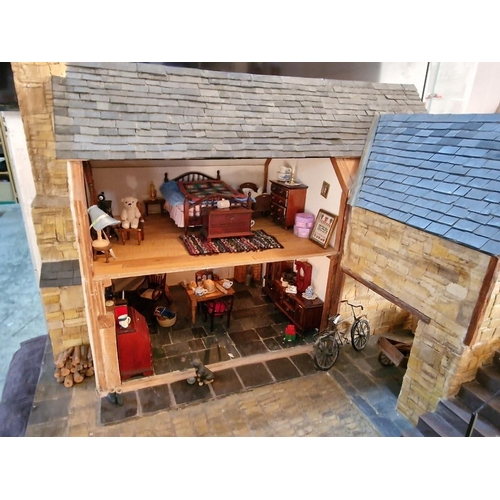 2 - Superb Dolls House; A Victorian Fisherman's Cottage with Working Lights, Complete with Furniture, Or... 