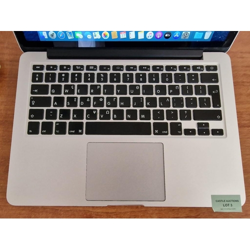 3 - Apple MacBook Pro, (Model: A1502), 3.1GHz Dual-Core Intel i7, 8GB 1867 MHZ DDR3 RAM, 480 GB SSD, (Pa... 