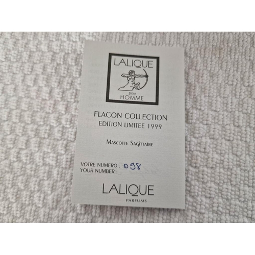 70 - Lalique Pour Homme Flacon Collection 'Mascot Sagittaire' Perfume Bottle, Limited Edition from 1999 w... 