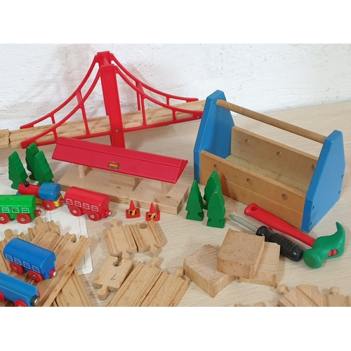 39 - Brio Wooden Track Building Blocks for Children, Made in Sweden (A/F)